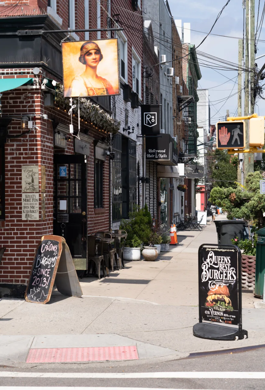 Restaurants along Vernon Blvd in LIC.