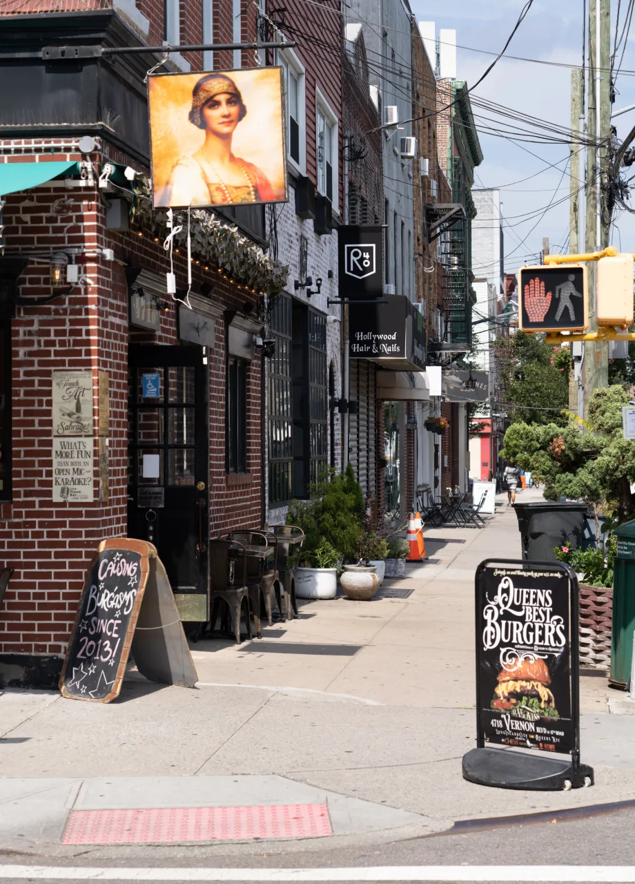 Restaurants along Vernon Blvd in LIC.